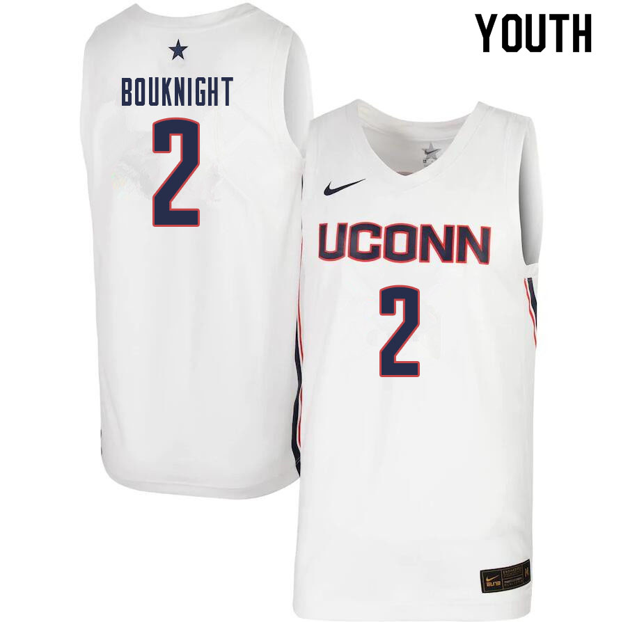 Youth #2 James Bouknight Uconn Huskies College Basketball Jerseys Sale-White